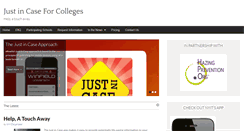 Desktop Screenshot of justincaseforcolleges.com