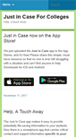 Mobile Screenshot of justincaseforcolleges.com